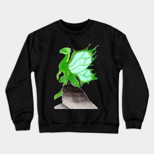 Standing Proud over my Entire Kingdom- Dragon Light Green Crewneck Sweatshirt